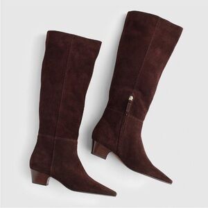NWOT Madewell The Lexie Tall Suede Boots Coffee Bean size 9.5